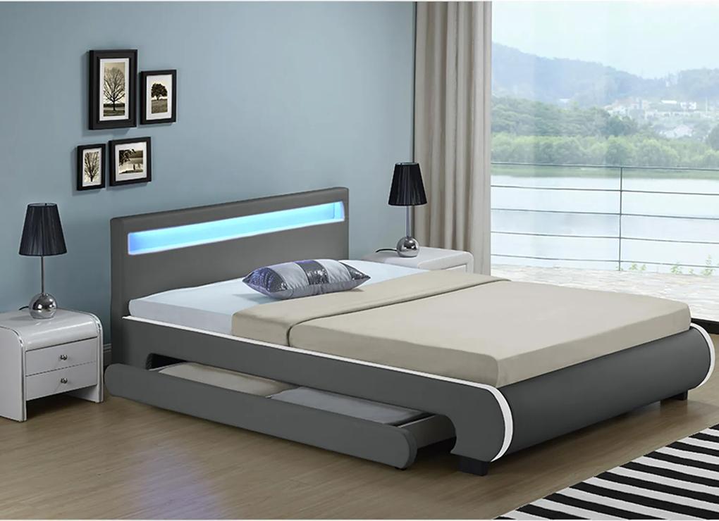 Čalúnená posteľ Bilbao 180x200 cm - sivá