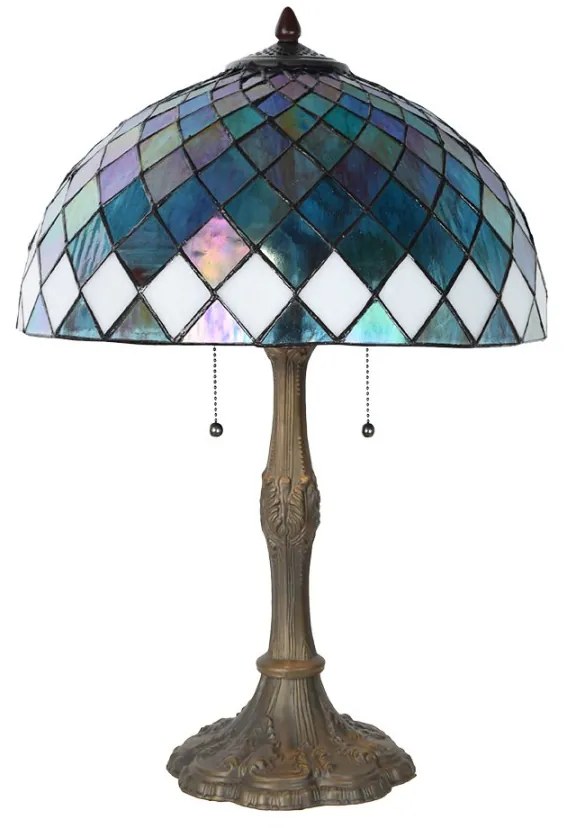 Moderná Tiffany lampa TYRKYS Ø40*61