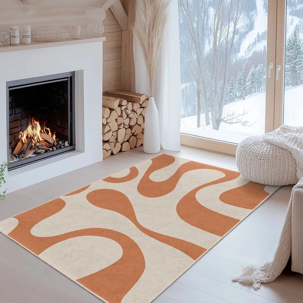 Oranžový prateľný behúň 60x230 cm Caramel Latte – Mila Home