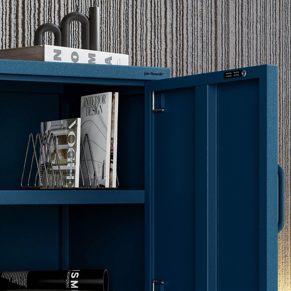 Nočný stolík MIA, 424 x 595 x 400 mm, Modern: tmavomodrá farba