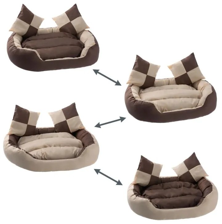 Petstuff pelech pre psa, krémovo-hnedý, 110 x 80 x 23 cm