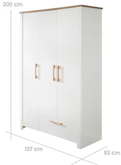 roba Šatníková skriňa Ava, 3-dverová  (100340922)