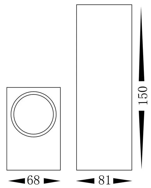 Exteriérové nástenné svietidlo Boka 1, 1x čierne hliníkové tienidlo