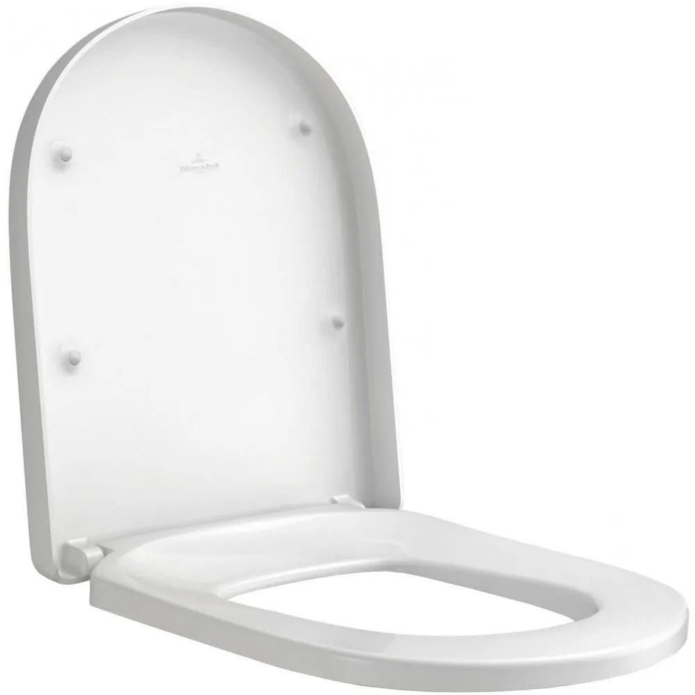 VILLEROY &amp; BOCH Subway 2.0 Comfort WC sedátko s poklopom (ergonomické), s funkciou QuickRelease a Softclosing, biela alpská, 8M34S101