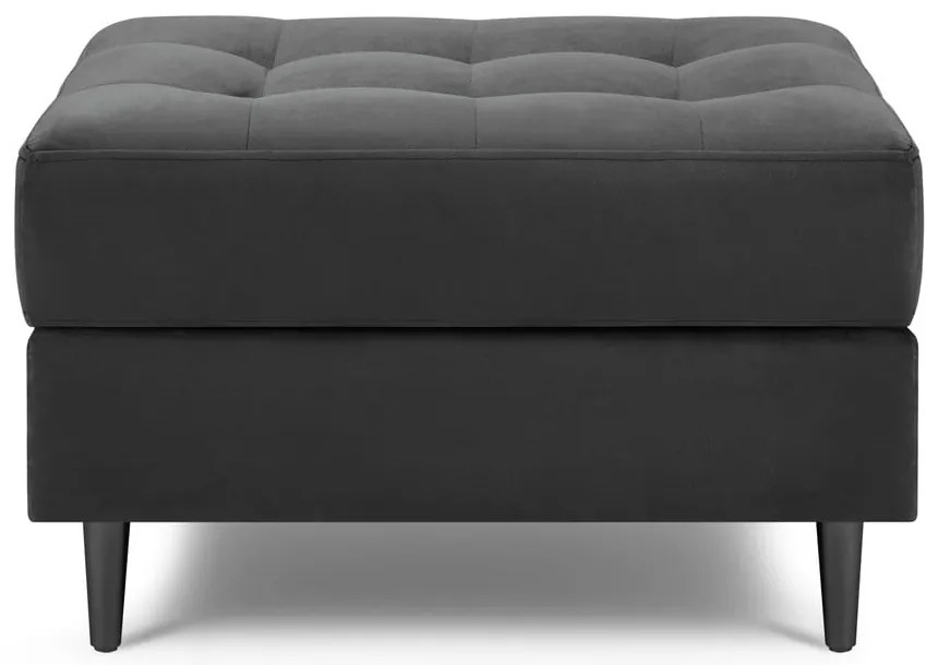 Tmavosivá zamatová podnožka Milo Casa Santo