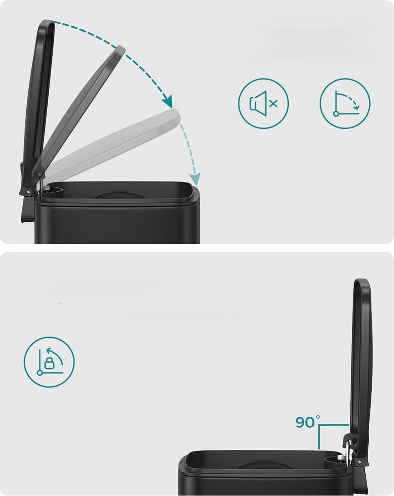 Odpadkový koš Salomi 6 L černý