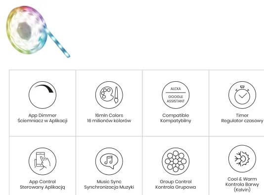 LED RGBW Kúpeľňový stmievateľný pásik LED/12,5W/12V IP65 5m Wi-Fi Tuya