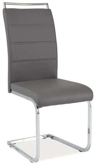 Jedálenská stolička Harold (sivá + chrómová). Vlastná spoľahlivá doprava až k Vám domov. 1050218