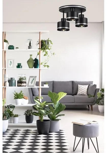 Prisadený luster BODO SILVER 3xE27/60W/230V