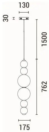 LED Luster na lanku LED/24W/230V 3000K