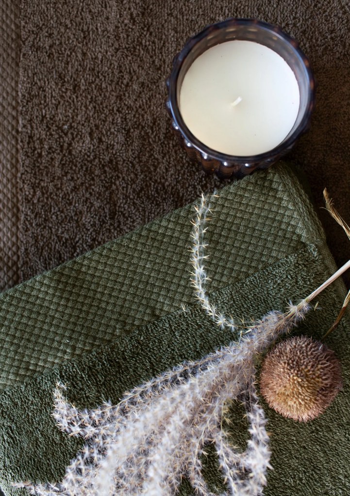 Bavlněný froté ručník BOHO 70x140 cm hnědý