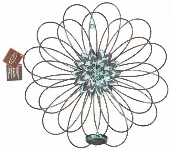 Svietnik na stenu Mandala patinovaný 38cm
