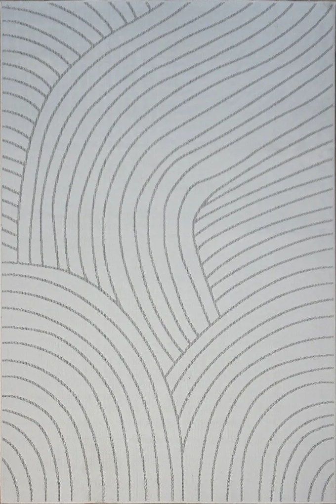 BE Koberec Kolekcia Zen Garden 2402 WHITE – biely obdĺžnikový Rozmer: 160x220 cm