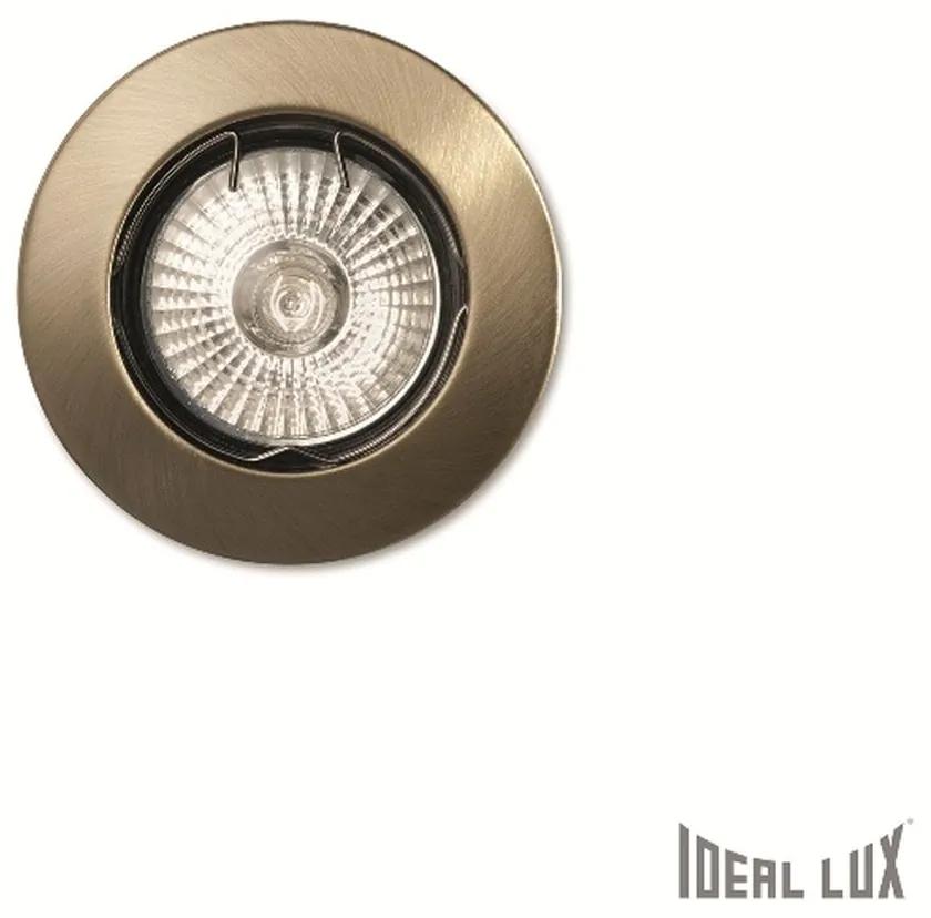 IDEAL LUX Bodové podhľadové osvetlenie JAZZ, 1xGU10, 50W, 7cm, okrúhle, mosadzné