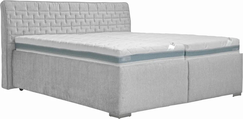 Posteľ Rita 180x200 cm, svetlo šedá látka