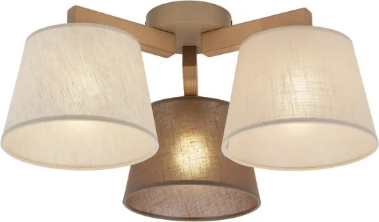 Brilagi - Prisadené stropné svietidlo LATTE SABIA 3xE27/15W/230V borovica/mix
