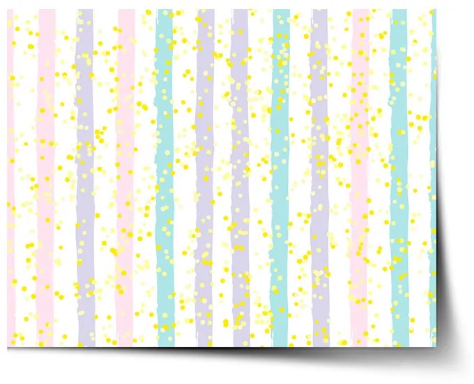 Sablio Plagát Pruhy a bodky štetcom - 90x60 cm