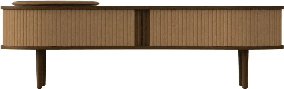 Hnedo-svetlohnedý TV stolík v dekore duba 140x40x46 cm Audacious – UMAGE