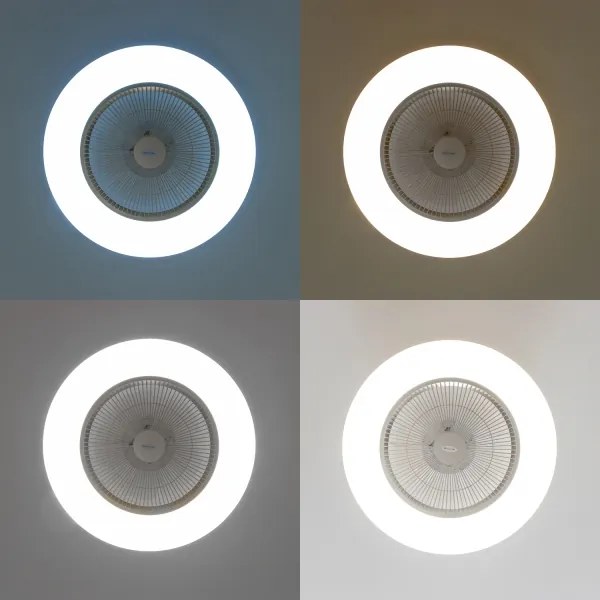 Brilagi - LED Stmievateľné svietidlo s ventilátorom AURA LED/38W/230V strieborná +DO