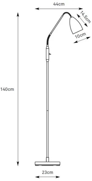 Markslöjd 108888 - LED stmievateľná stojacia lampa PATRO LED/4,9W/230V šedá