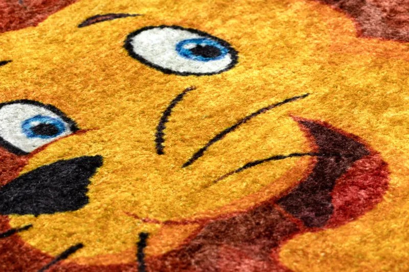 Dywany Łuszczów, Detský kusový koberec Junior 51595.801 Africa, 100x100 (priemer) kruh, viacfarebná, detská izba