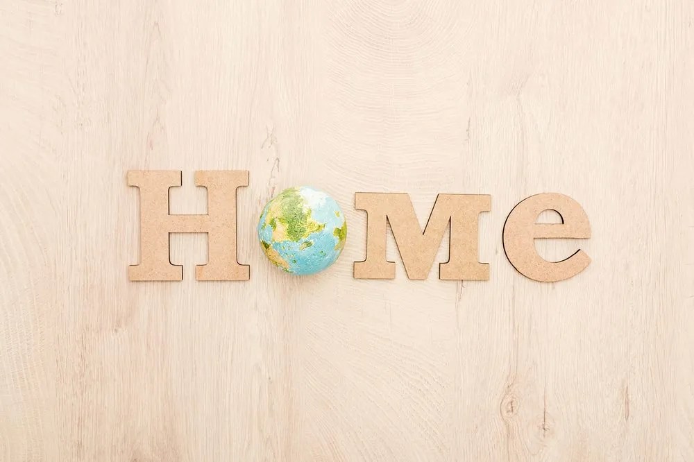 Samolepiaca tapeta minimalistický nápis Home
