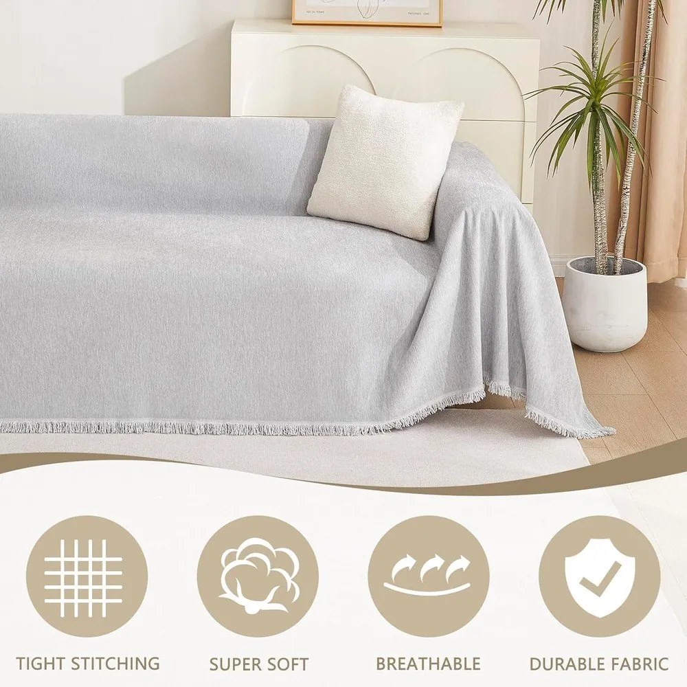 Svetlosivý 2-miestny poťah na pohovku Talo – Filumi