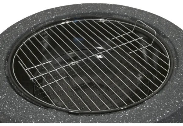 Prenosné ohnisko na drevo s roštom antracit