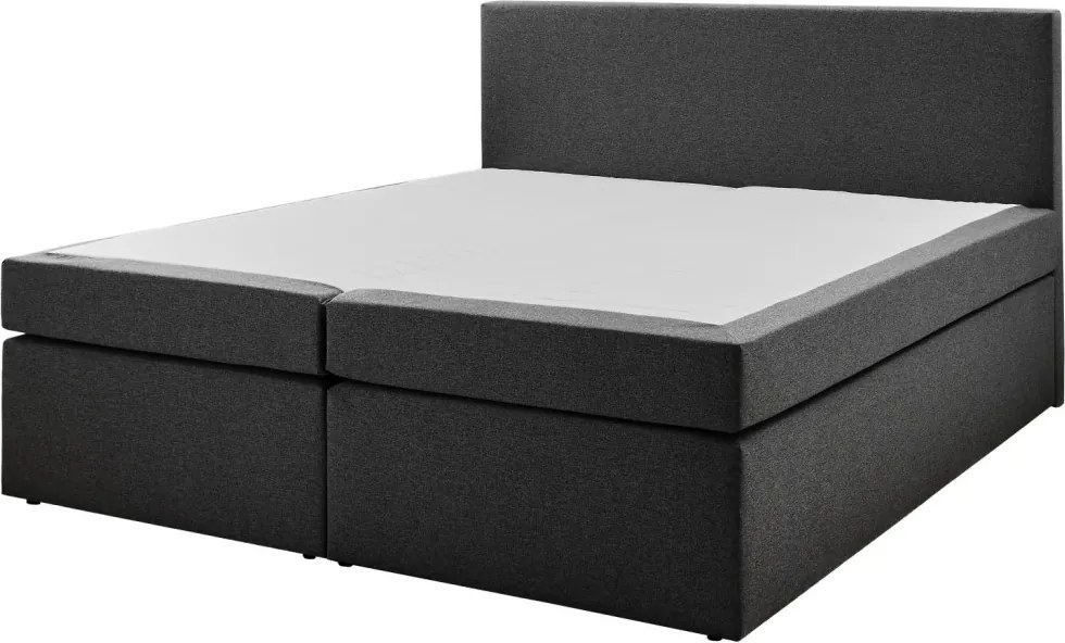 Posteľ boxspring Aston 180x200 cm, antracitovo šedá látka