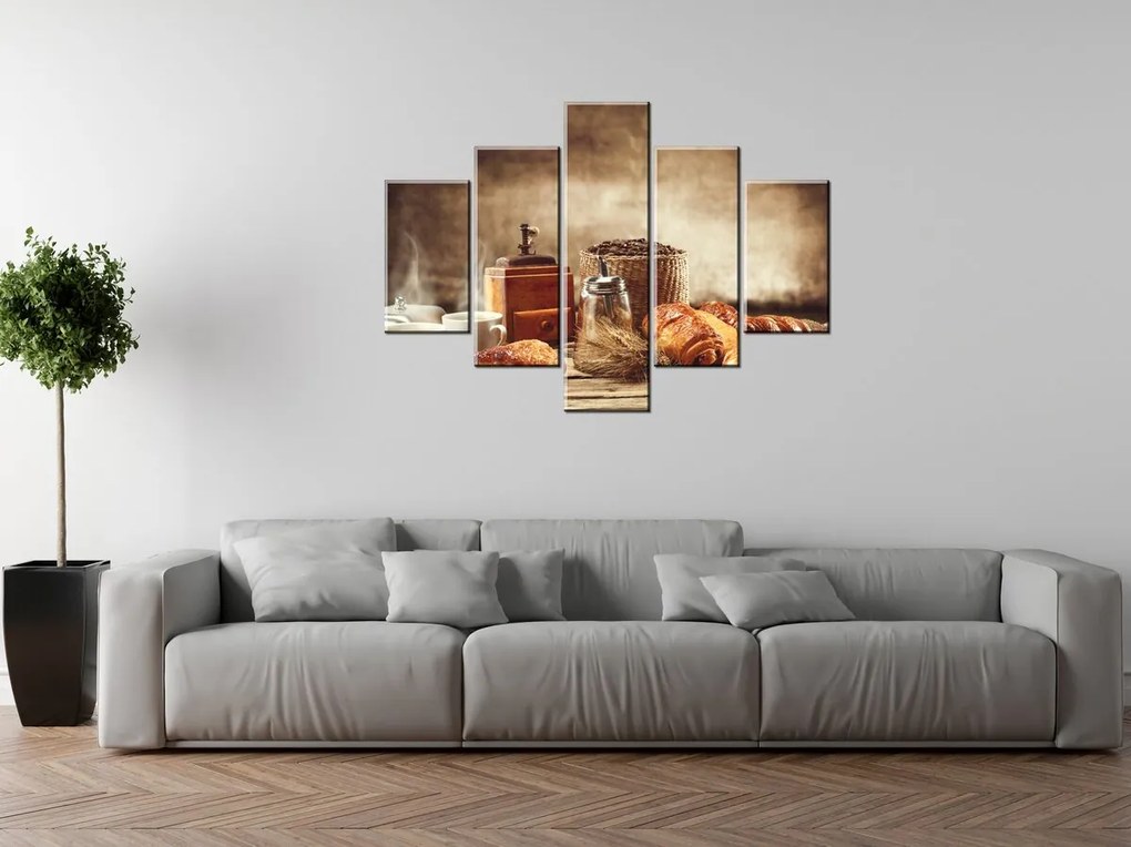 Gario Obraz na plátne Chutné raňajky - 5 dielny Rozmery: 100 x 63 cm