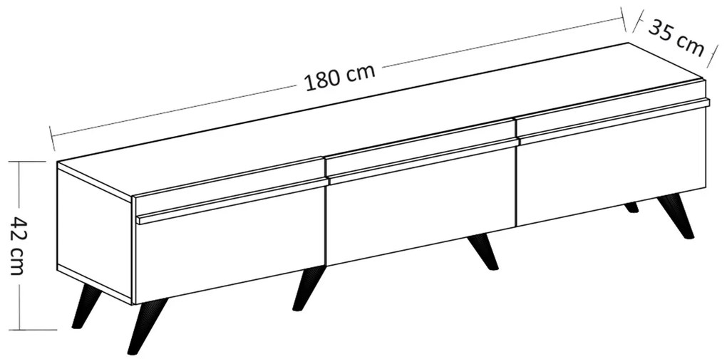 TV stolík/skrinka Amsty. Vlastná spoľahlivá doprava až k Vám domov. 1067256