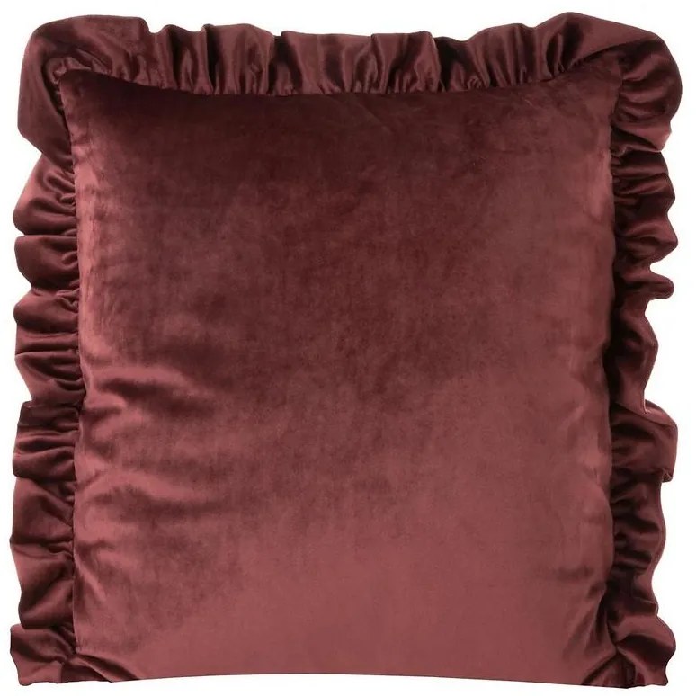 Obliečka na vankúš Velvet/25/N 45x45 červený volán 387651