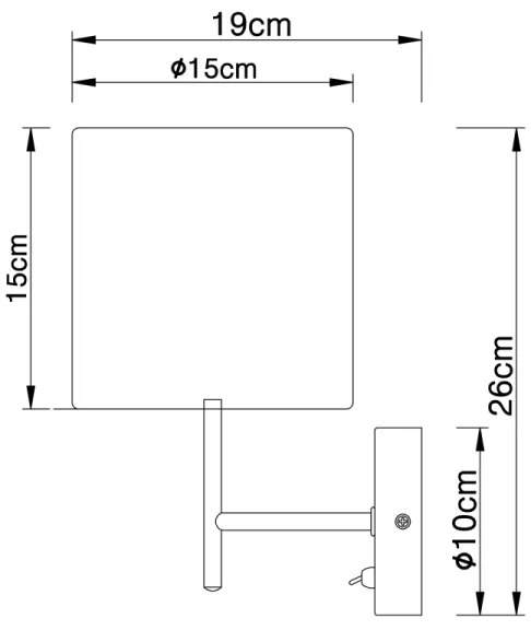 Globo 15190W - Nástenné svietidlo THEO 1xE14/40W/230V
