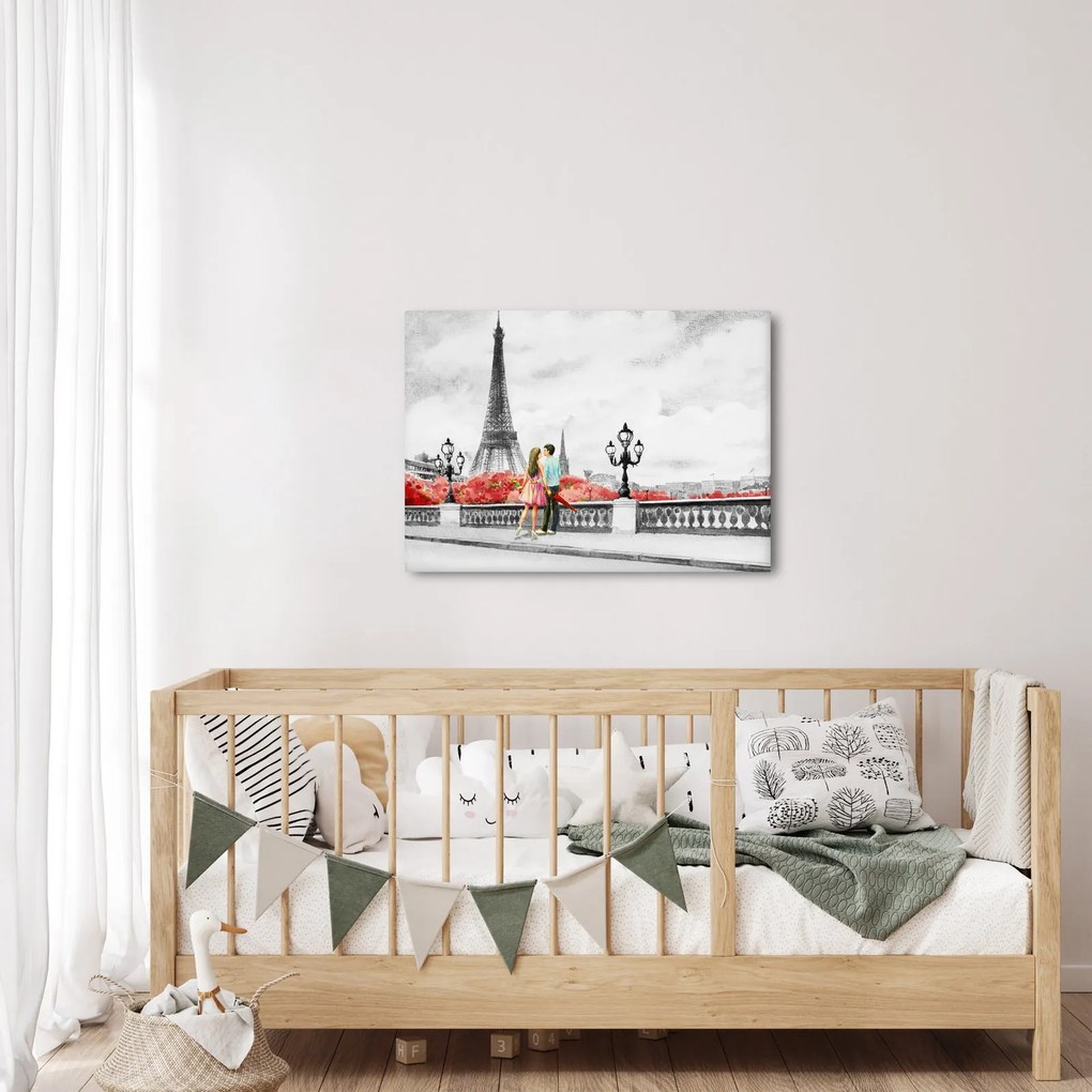 Obraz - Milenci v Paríži (70x50 cm)