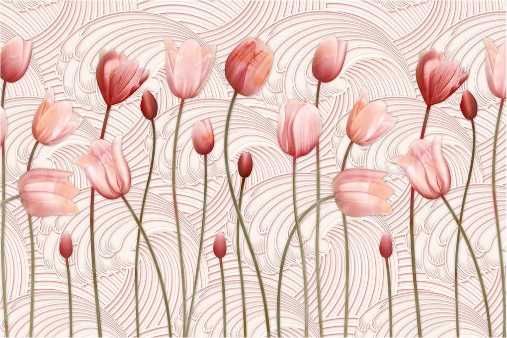 Obraz - Ružové tulipány (90x60 cm)