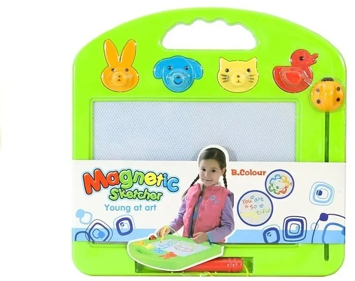 LEAN TOYS Magnetická tabuľka s pečiatkami a perom