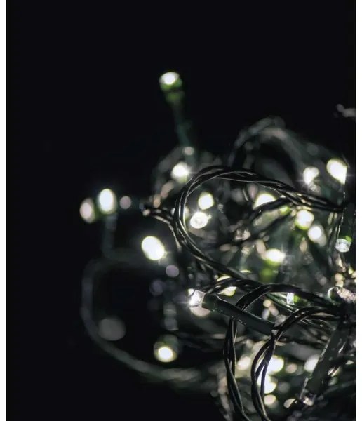 LED Vonkajšia vianočná reťaz CHAIN 180xLED/8 funkcií 8m IP44 studená biela