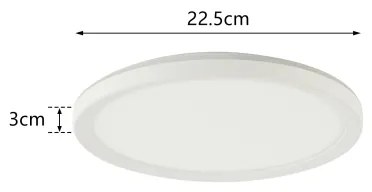 Brilagi - LED Kúpeľňové svietidlo ULTRA SLIM LED/12W/230V pr. 22,5 cm biela IP54