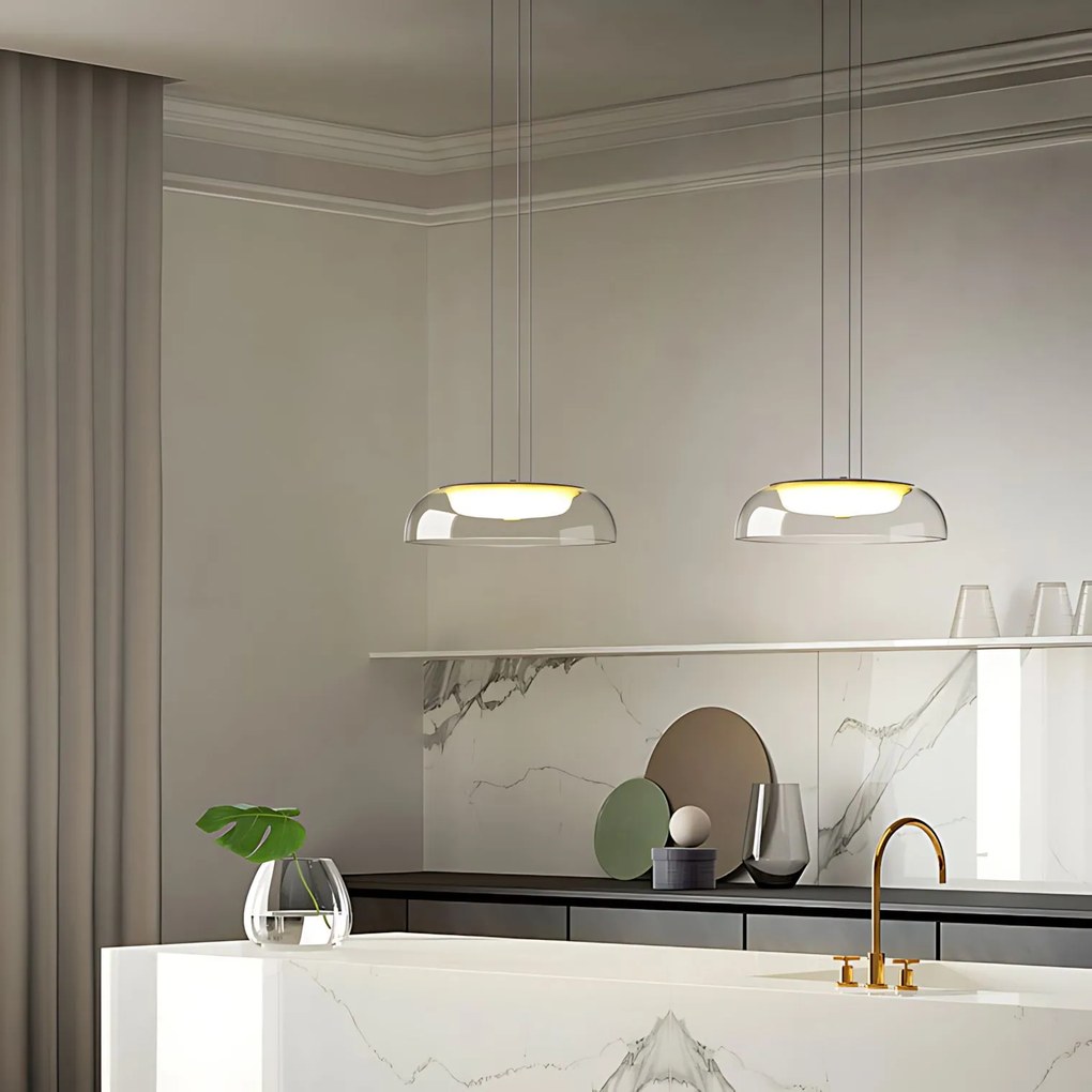 Toolight Toolight, LED závesné svietidlo 28x28cm, 12W, 4000K, APP1691-1PC, zlatá lesklá, OSW-04334