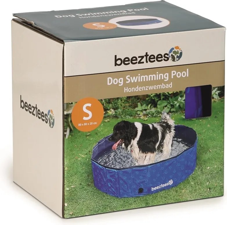 Beeztees Doggy Dip Bazén pre psov, modrý, 80 × 80 × 20 cm