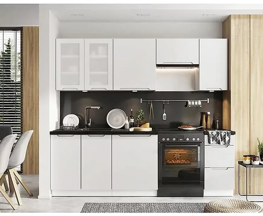 Kuchynská linka Zoya 180/240 biely hrášok