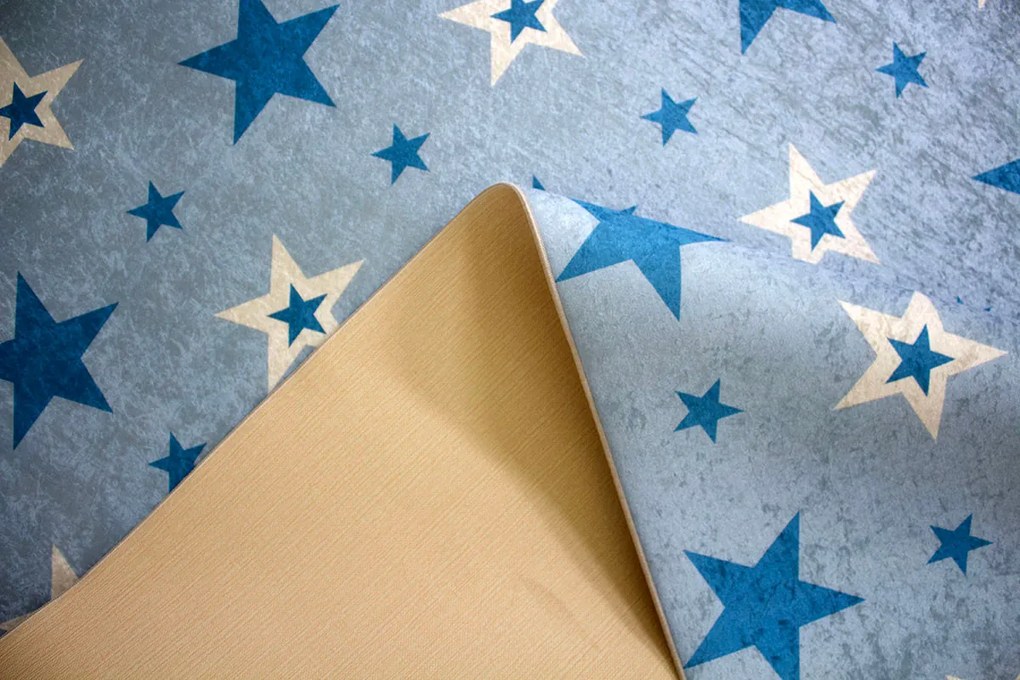 Koberec Porte 8461 BLUE – modrý s hviezdičkami, obdĺžnik Rozmer: 160x220 cm