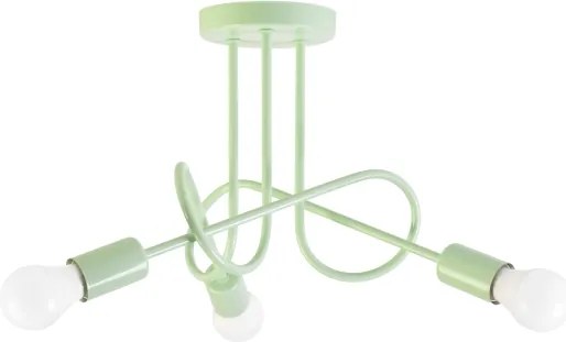 Prisadený luster OXFORD 3xE27/15W/230V zelený