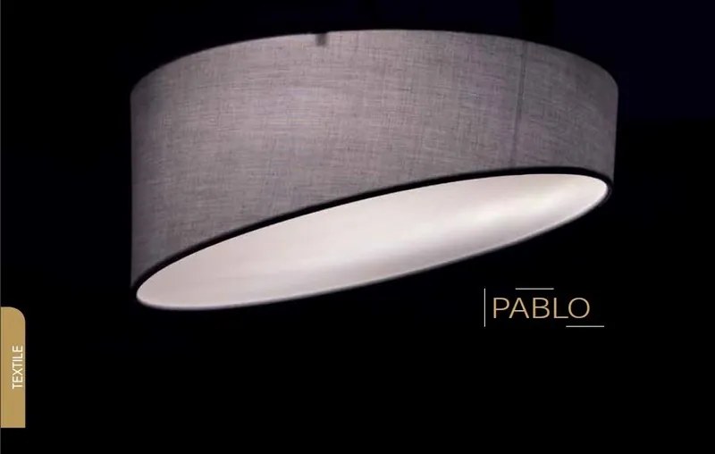ACA DECOR Stropné svietidlo PABLO max. 3x60W/E27/230V/IP20, kruhové šedé