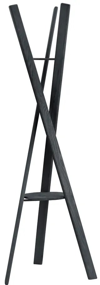 Čierny vešiak z dubového dreva 62x176 cm Rakku – Blomus