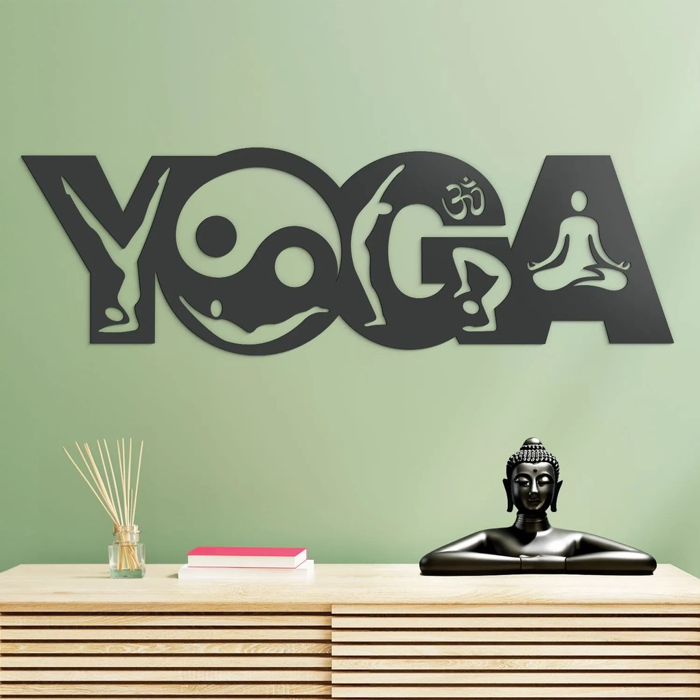 DUBLEZ | Drevený nápis na stenu - Yoga