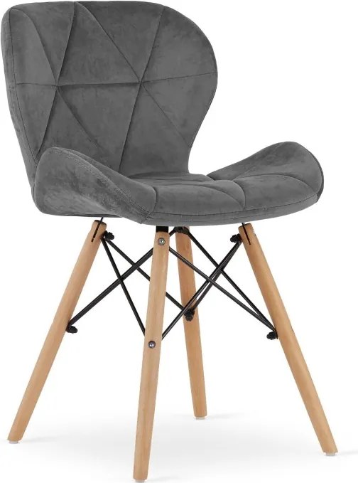 Jedálenská zostava TODI 80cm okrúhly stolový set biely a 2 stoličky LAGO sivé + 2 stoličky LAGO sivé  ZADARMO