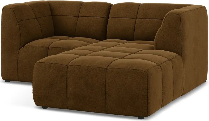 Zamatová rohová pohovka v horčicovej farbe (pravý roh/s leňoškou) Aloha – Makamii