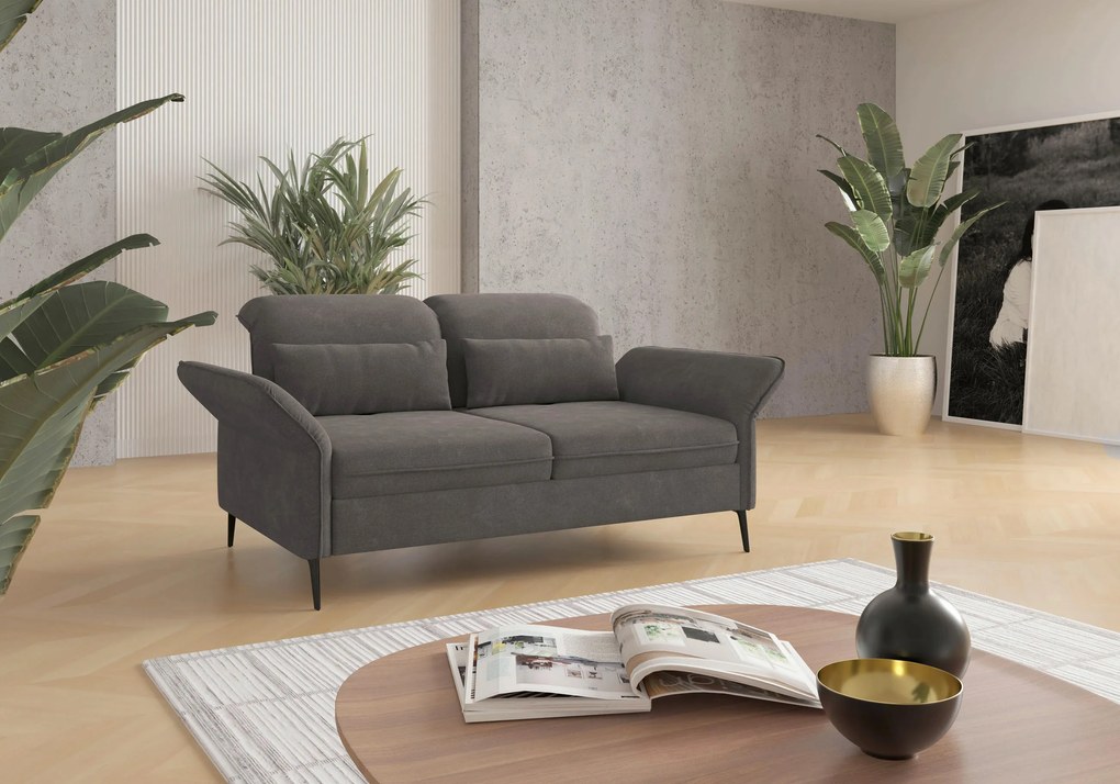 XXXLutz TROJMIESTNA POHOVKA, textil, grafitová Sit & More - Sedačky - 00014401189N