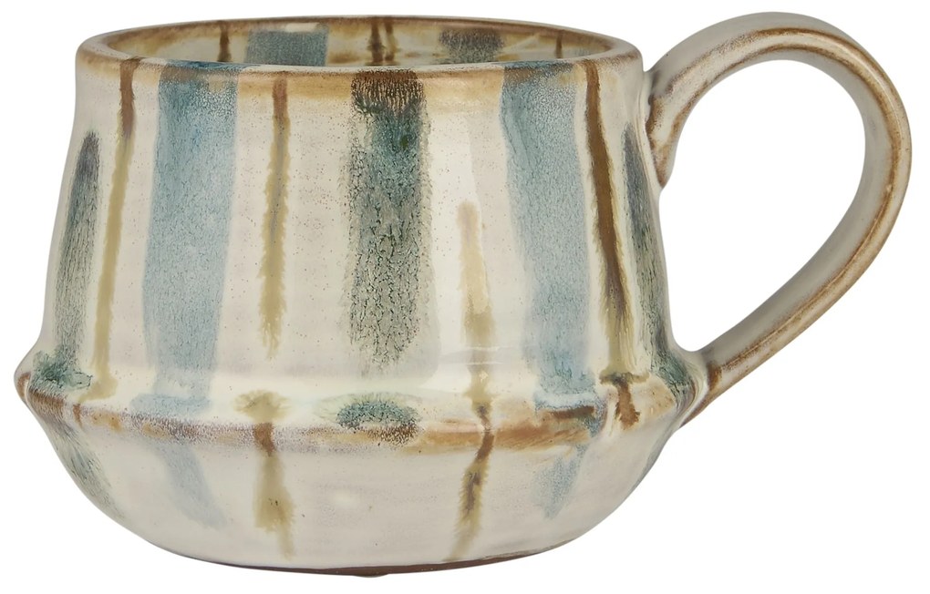 Ib Laursen Keramický hrnček Kalmar Dusty Blue Stripes 200 ml